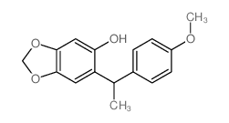 6-(1-(4-methoxyphenyl)ethyl)-1,3-benzodioxol-5-ol结构式