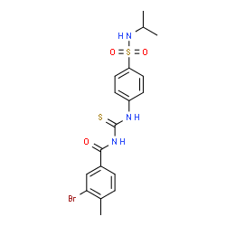 3-bromo-N-[({4-[(isopropylamino)sulfonyl]phenyl}amino)carbonothioyl]-4-methylbenzamide结构式