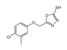 5-[(4-chloro-3-methylphenoxy)methyl]-3H-1,3,4-oxadiazole-2-thione结构式