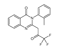 3-(2-methylphenyl)-2-(3,3,3-trifluoro-2-oxopropyl)quinazolin-4-one结构式