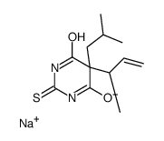 5-Isobutyl-5-(1-methyl-2-propenyl)-2-sodiothio-4,6(1H,5H)-pyrimidinedione结构式