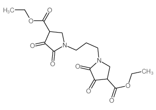 ethyl 1-[3-(4-ethoxycarbonyl-2,3-dioxo-pyrrolidin-1-yl)propyl]-4,5-dioxo-pyrrolidine-3-carboxylate structure
