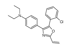 4-[5-(2-chlorophenyl)-2-ethenyl-1,3-oxazol-4-yl]-N,N-diethylaniline结构式