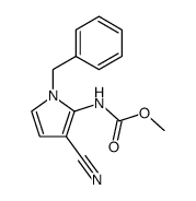 1-benzyl-2-methoxycarbonylamino-3-cyanopyrrole Structure