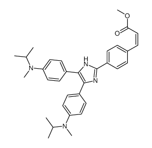 methyl (E)-3-[4-[4,5-bis[4-[methyl(propan-2-yl)amino]phenyl]-1H-imidazol-2-yl]phenyl]prop-2-enoate Structure