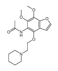 N-[6,7-dimethoxy-4-(2-piperidinoethoxy)-5-benzofuranyl]acetamide Structure