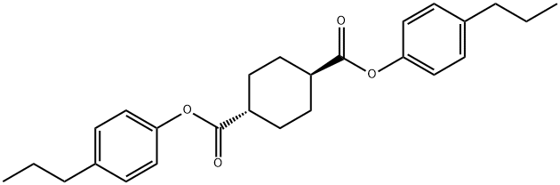 bis(4-Propylphenyl)trans-1,4-cyclohexanecaboxylate structure
