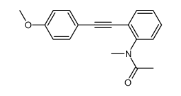 N-acetyl-N-methyl-2-(4-methoxyphenyl)ethynylaniline Structure