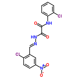 2-[(2E)-2-(2-Chloro-5-nitrobenzylidene)hydrazino]-N-(2-chlorophenyl)-2-oxoacetamide Structure