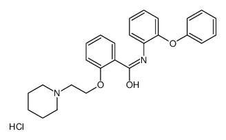 N-(2-phenoxyphenyl)-2-(2-piperidin-1-ylethoxy)benzamide,hydrochloride结构式