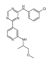 N-(3-chlorophenyl)-4-{2-[(2-methoxy-1-methylethyl)amino]pyridin-4-yl}-1,3,5-triazin-2-amine结构式