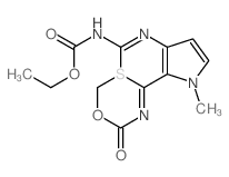 Carbamic acid, (5-methylpyrrolo(3,2-d)(1,3)thiazin-2-yl-4-ylidene)bis-, diethyl ester结构式