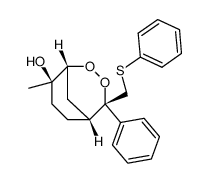 (1R,4S,5R,8R)-8-methyl-4-phenyl-4-((phenylthio)methyl)-2,3-dioxabicyclo[3.3.1]nonan-8-ol结构式