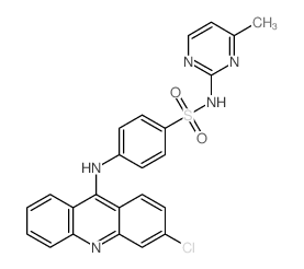 Benzenesulfonamide,4-[(3-chloro-9-acridinyl)amino]-N-(4-methyl-2-pyrimidinyl)-结构式