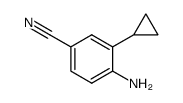 4-amino-3-cyclopropylbenzonitrile结构式