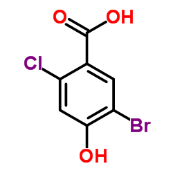 5-溴-2-氯-4-羟基苯甲酸结构式