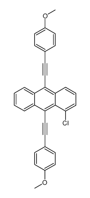 1-chloro-9,10-bis(p-methoxyphenylethynyl)anthracene Structure