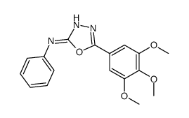 N-phenyl-5-(3,4,5-trimethoxyphenyl)-1,3,4-oxadiazol-2-amine结构式