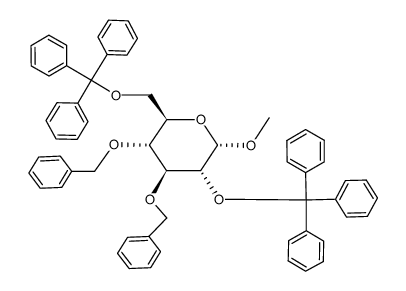 methyl 3,4-di-O-benzyl-2,6-di-O-trityl-β-D-galactopyranoside Structure