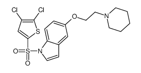 1-(4,5-dichlorothiophen-2-yl)sulfonyl-5-(2-piperidin-1-ylethoxy)indole结构式