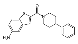 (5-amino-1-benzothiophen-2-yl)-(4-phenylpiperidin-1-yl)methanone Structure