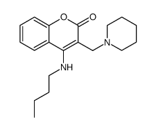 4-(butylamino)-3-(piperidin-1-ylmethyl)-2H-chromen-2-one结构式