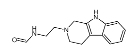 2-[β-formylaminoethyl]-1,2,3,4-tetrahydro-9H-pyrido[3,4-b]-indole结构式