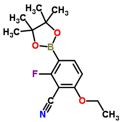 6-Ethoxy-2-fluoro-3-(4,4,5,5-tetramethyl-1,3,2-dioxaborolan-2-yl)benzonitrile structure