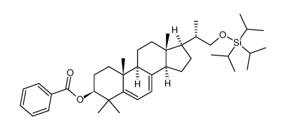 (20S)-4,4-dimethyl-20-[((triisopropylsilyl)oxy)methyl]-pregna-5,7-dien-3β-ol benzoate Structure