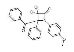 4-benzoyl-3,3-dichloro-1-(4-methoxyphenyl)-4-phenylazetidin-2-one结构式