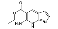 1H-Pyrrolo[2,3-b]pyridine-5-carboxylic acid, 6-amino-, ethyl ester structure