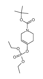 1-tert-butyloxycarbonyl-4-(diethylphosphoryloxy)-1,2,3,6-tetrahydropyridine结构式