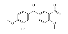 3-bromo-4,4'-dimethoxy-3'-nitro-benzophenone结构式