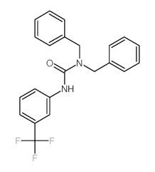 Urea,N,N-bis(phenylmethyl)-N'-[3-(trifluoromethyl)phenyl]- structure