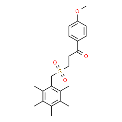 1-(4-METHOXYPHENYL)-3-[(2,3,4,5,6-PENTAMETHYLBENZYL)SULFONYL]-1-PROPANONE结构式