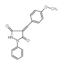 3,5-Pyrazolidinedione, 4-[(4-methoxyphenyl)methylene]-1-phenyl- (en) Structure