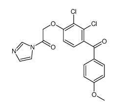 2-[2,3-dichloro-4-(4-methoxybenzoyl)phenoxy]-1-imidazol-1-ylethanone Structure