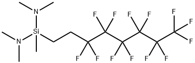 (tridecafluoro-1,1,2,2-tetrahydrooctyl)methylbis(dimethylamino)silane structure