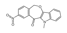 12-methyl-9-nitro[2]benzoxepino[4,3-b]indol-11(6H,12H)-one结构式