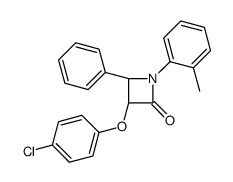 (3S,4S)-3-(4-chlorophenoxy)-1-(2-methylphenyl)-4-phenylazetidin-2-one结构式