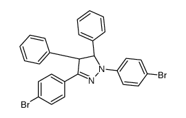 (3R,4S)-2,5-bis(4-bromophenyl)-3,4-diphenyl-3,4-dihydropyrazole结构式