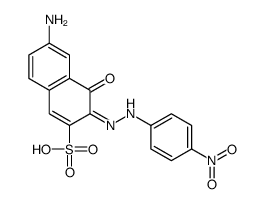 6-amino-3-[(4-nitrophenyl)hydrazinylidene]-4-oxonaphthalene-2-sulfonic acid结构式