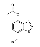 Acetic acid 7-bromomethyl-benzothiazol-4-yl ester结构式