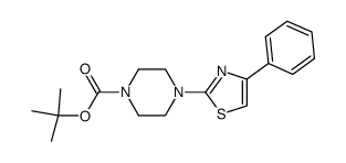 tert-butyl 4-(4-phenylthiazol-2-yl)piperazine-1-carboxylate结构式