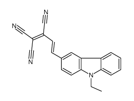 4-(9-ethylcarbazol-3-yl)buta-1,3-diene-1,1,2-tricarbonitrile Structure