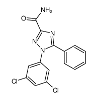 1-(3,5-dichlorophenyl)-5-phenyl-1,2,4-triazole-3-carboxamide结构式