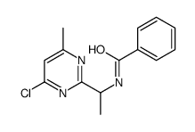 N-[1-(4-chloro-6-methylpyrimidin-2-yl)ethyl]benzamide结构式