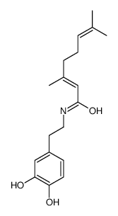 N-[2-(3,4-dihydroxyphenyl)ethyl]-3,7-dimethylocta-2,6-dienamide结构式