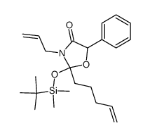3-allyl-2-((tert-butyldimethylsilyl)oxy)-2-(pent-4-en-1-yl)-5-phenyloxazolidin-4-one Structure