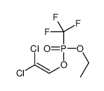 1,1-dichloro-2-[ethoxy(trifluoromethyl)phosphoryl]oxyethene结构式